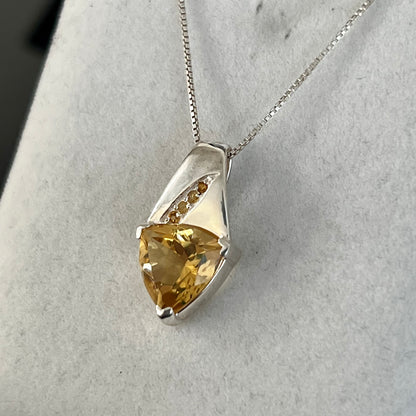 Citrine Sterling Silver Necklace