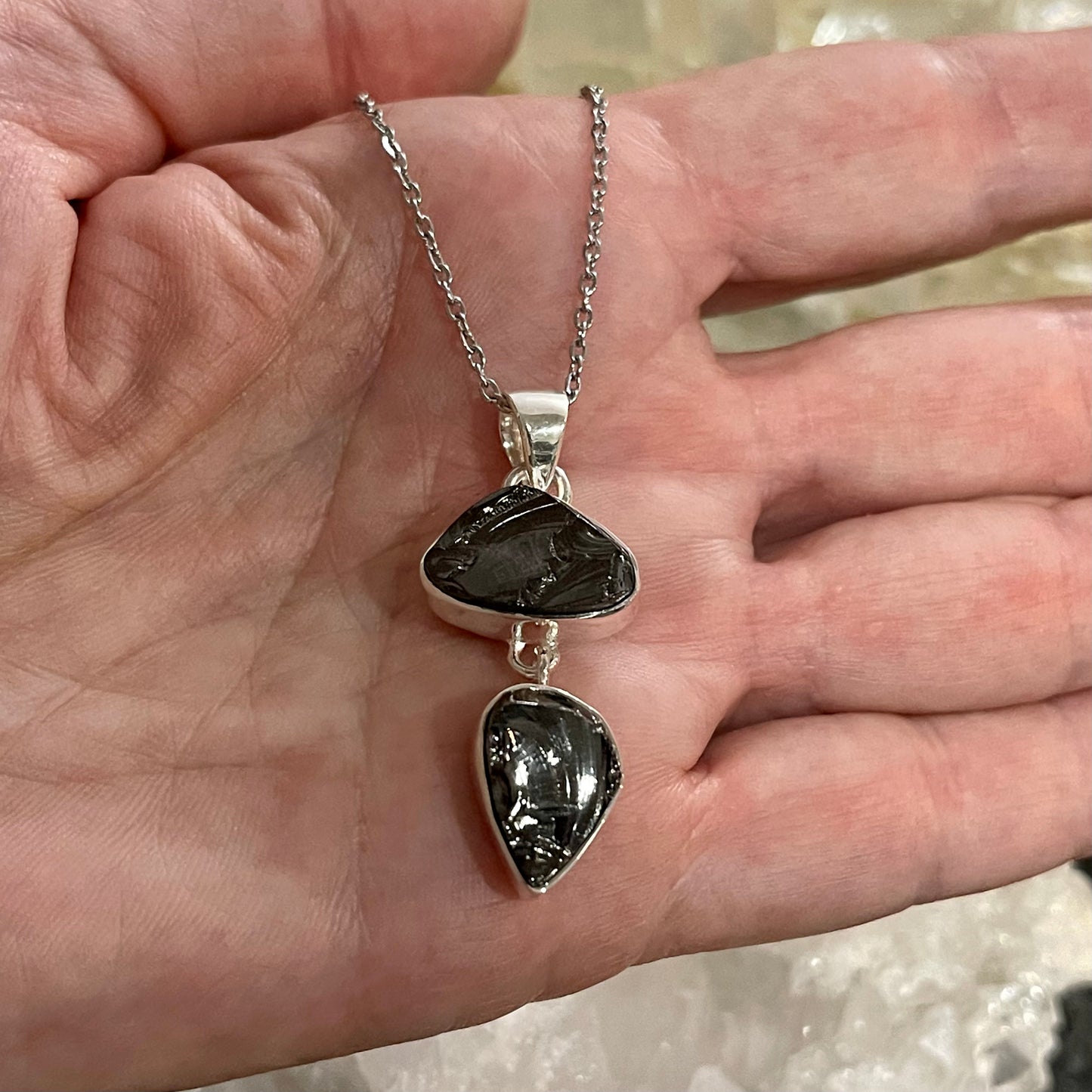 Shungite Sterling Silver Necklace