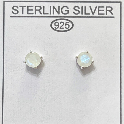 Moonstone Sterling Silver Stud Earrings