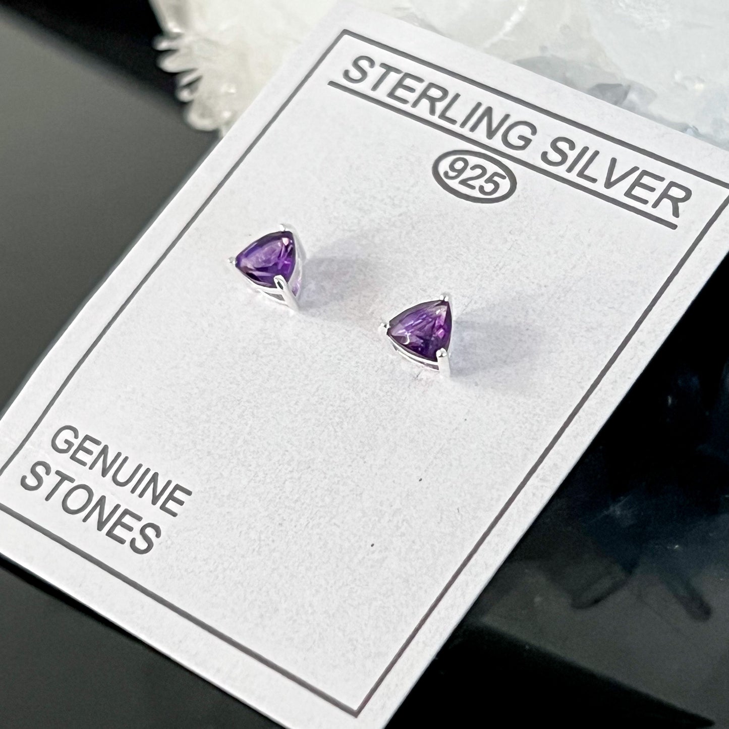 Amethyst Sterling Silver Stud Earrings