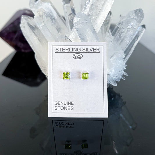 Peridot Sterling Silver Stud Earrings