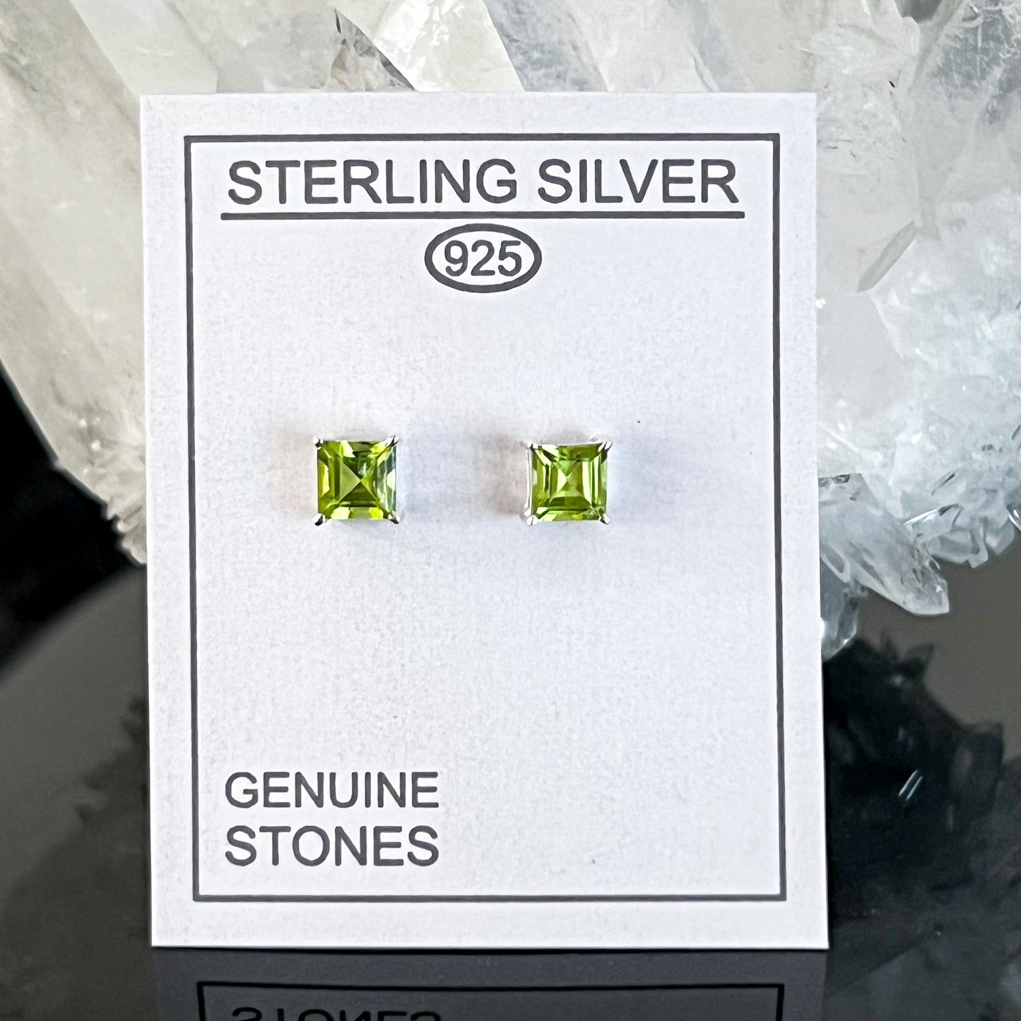 Peridot Sterling Silver Stud Earrings