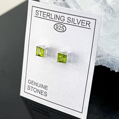 Peridot Sterling Silver Stud Earrings