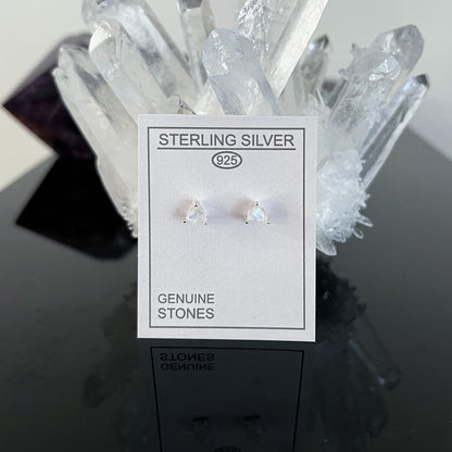 Moonstone Sterling Silver Stud Earrings