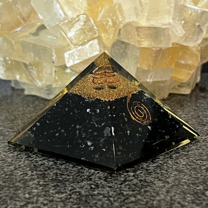 Black Tourmaline Orgone Pyramid