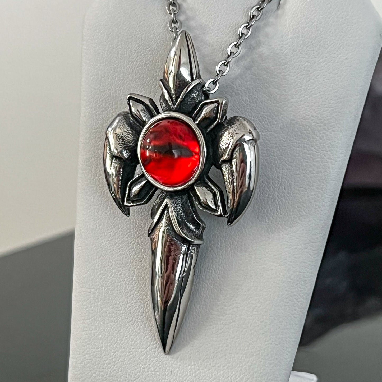 Red Eye Stainless Steel Necklace