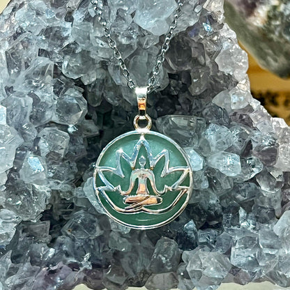 Aventurine Lotus Necklace
