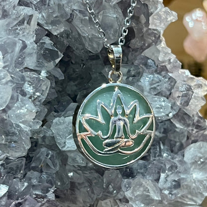 Aventurine Lotus Necklace