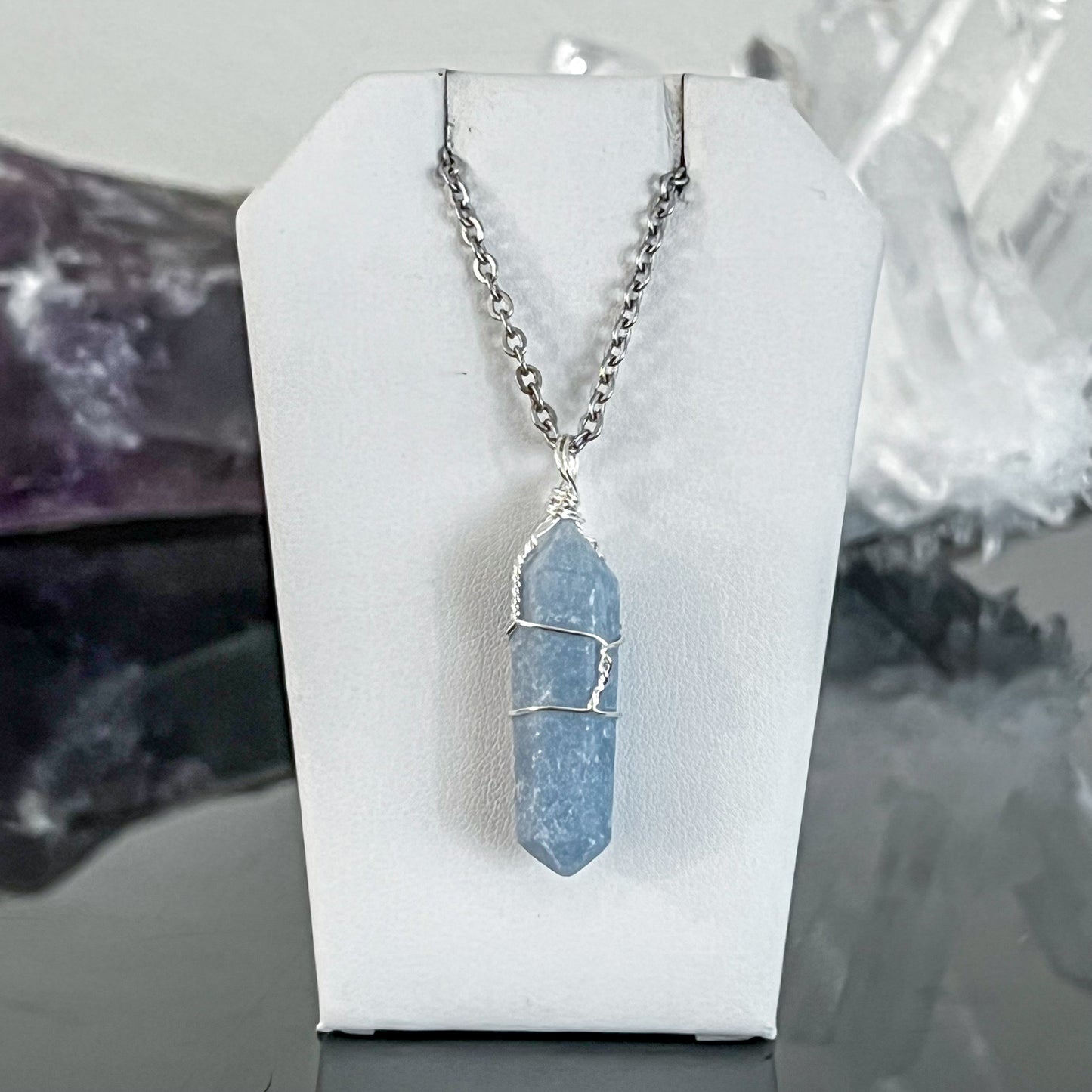 Angelite Wrap Necklace