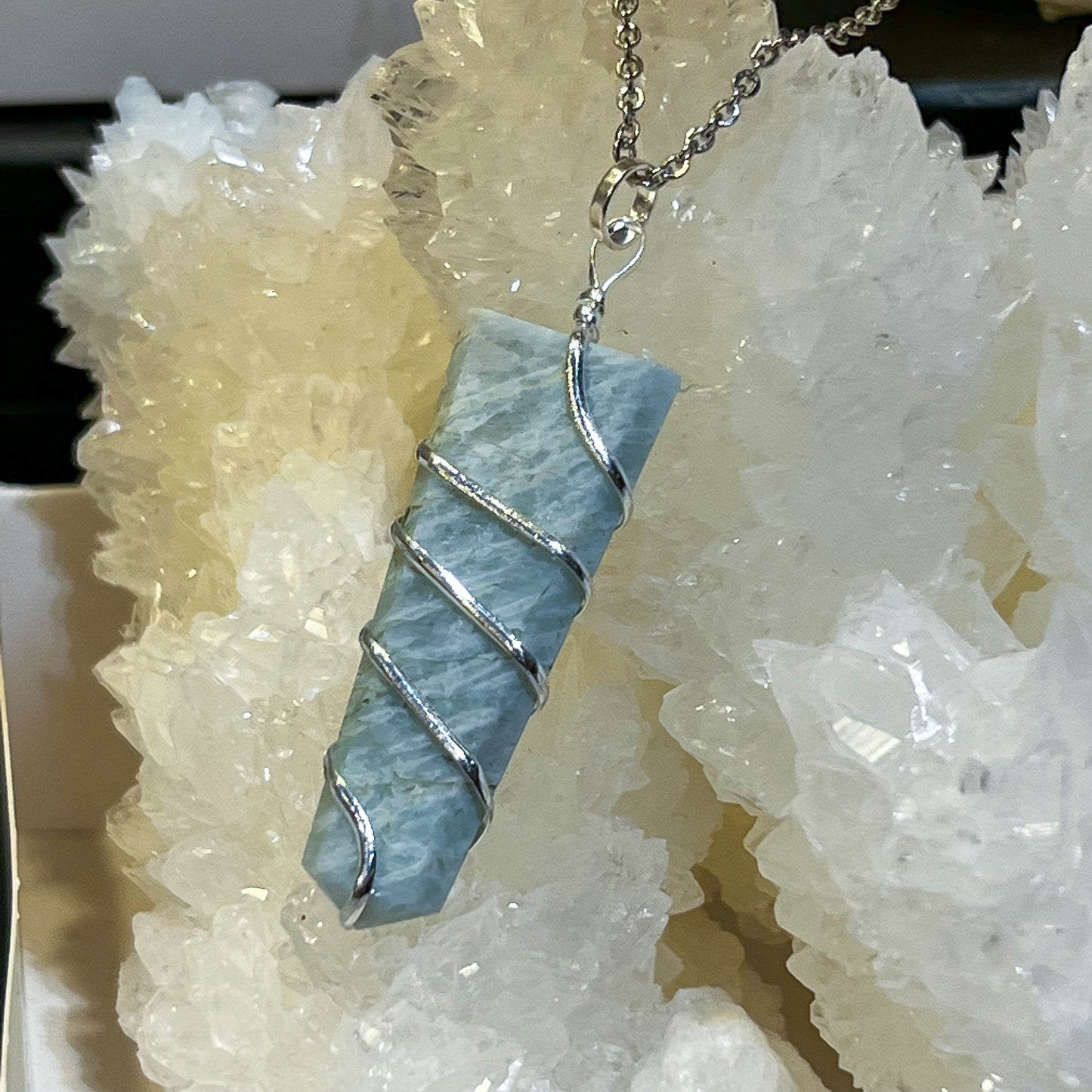 Amazonite Wire Necklace