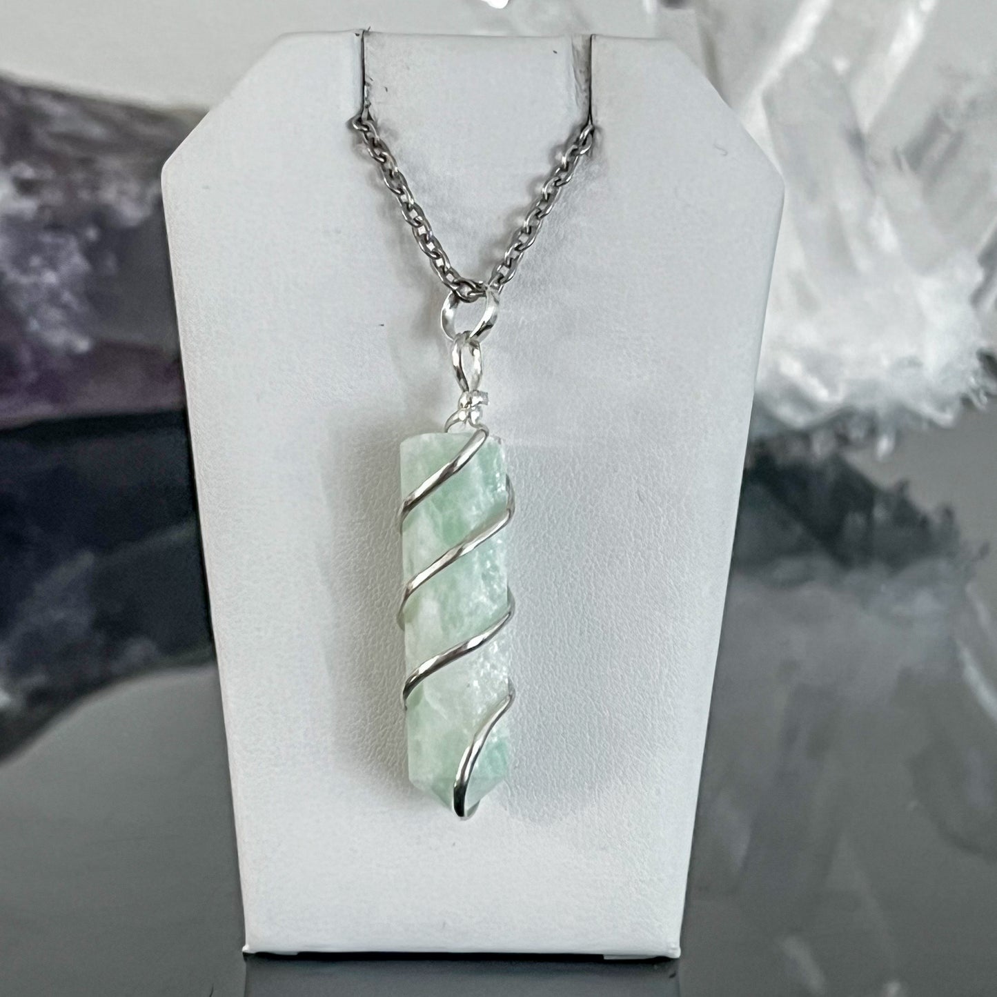 Amazonite Spiral Necklace