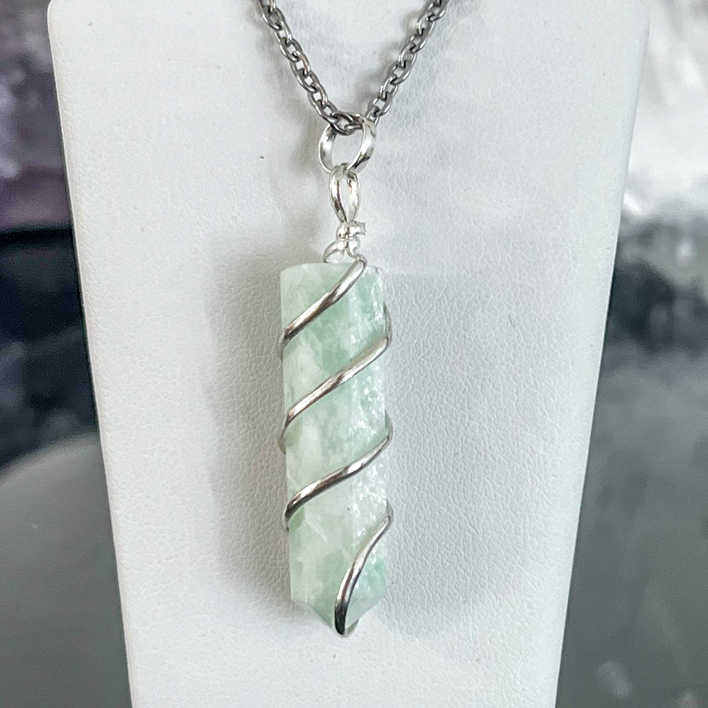 Amazonite Spiral Necklace