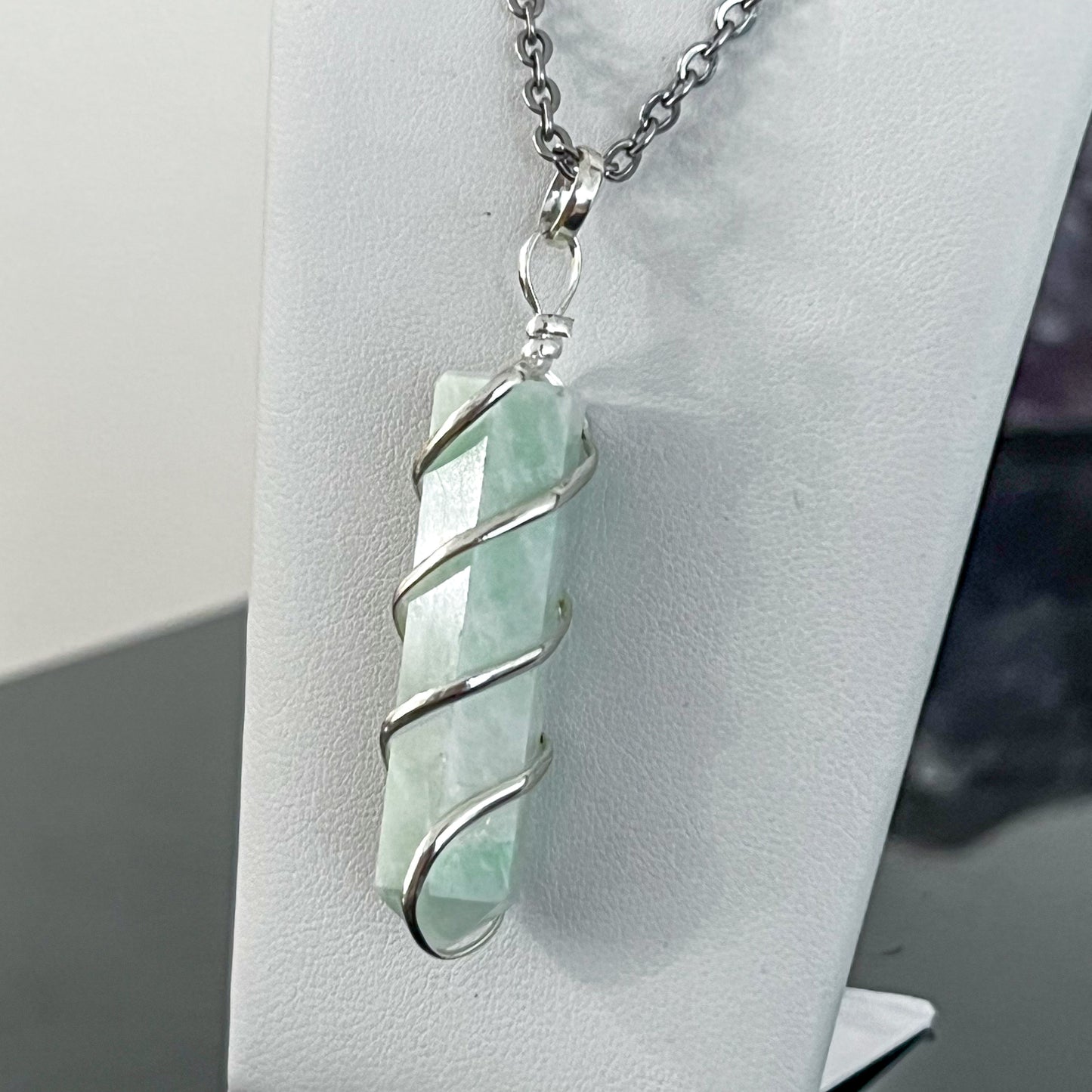 Amazonite Spiral Necklace