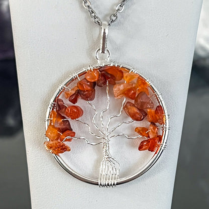 Carnelian Tree of Life Necklace (Large)