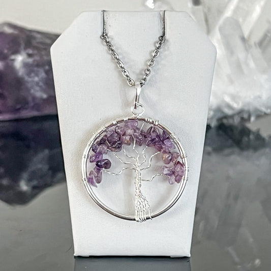 Amethyst Tree of Life Necklace (Large)