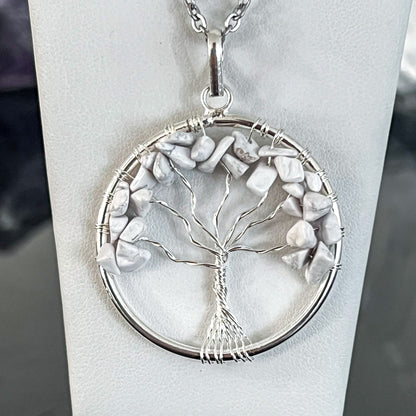 Howlite Tree of Life Necklace (Large)