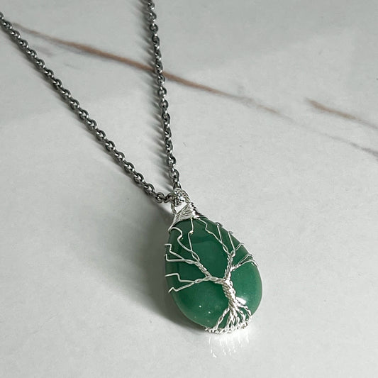 Aventurine Tree of Life Necklace (Small)