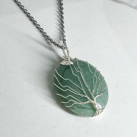 Aventurine Tree of Life Necklace (Large)
