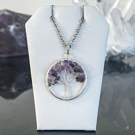 Amethyst Tree of Life Necklace