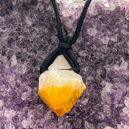 Citrine Rope Necklace