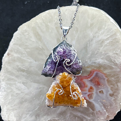 Amethyst & Citrine Necklace (Style 1)