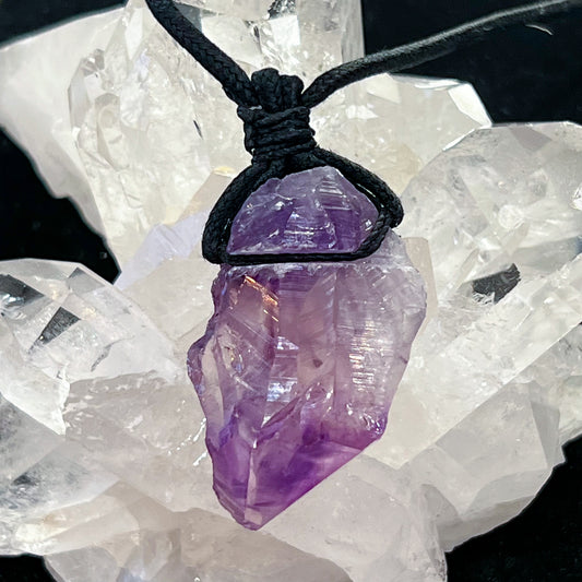 Amethyst Raw Point Necklace