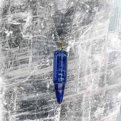 Lapis Bullet Necklace