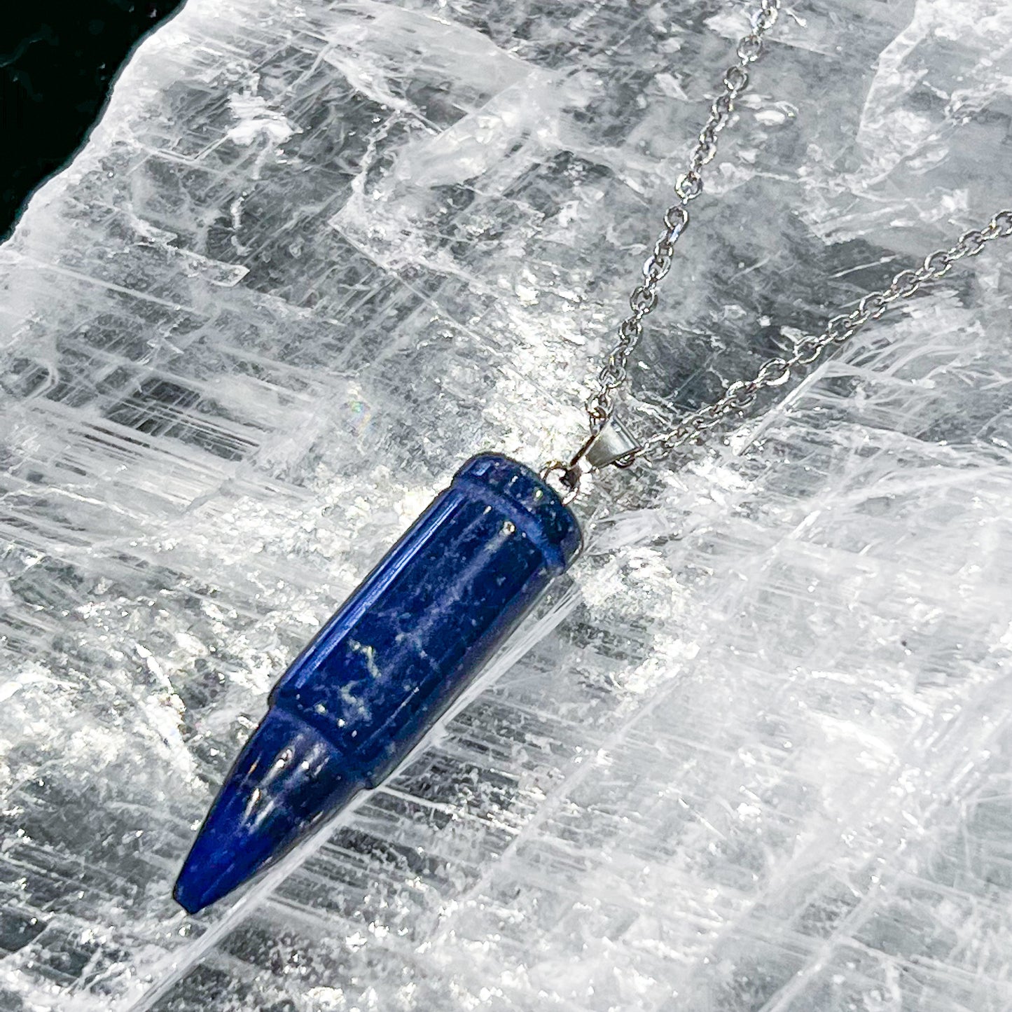 Lapis Bullet Necklace