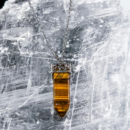 Tiger Eye Point Necklace