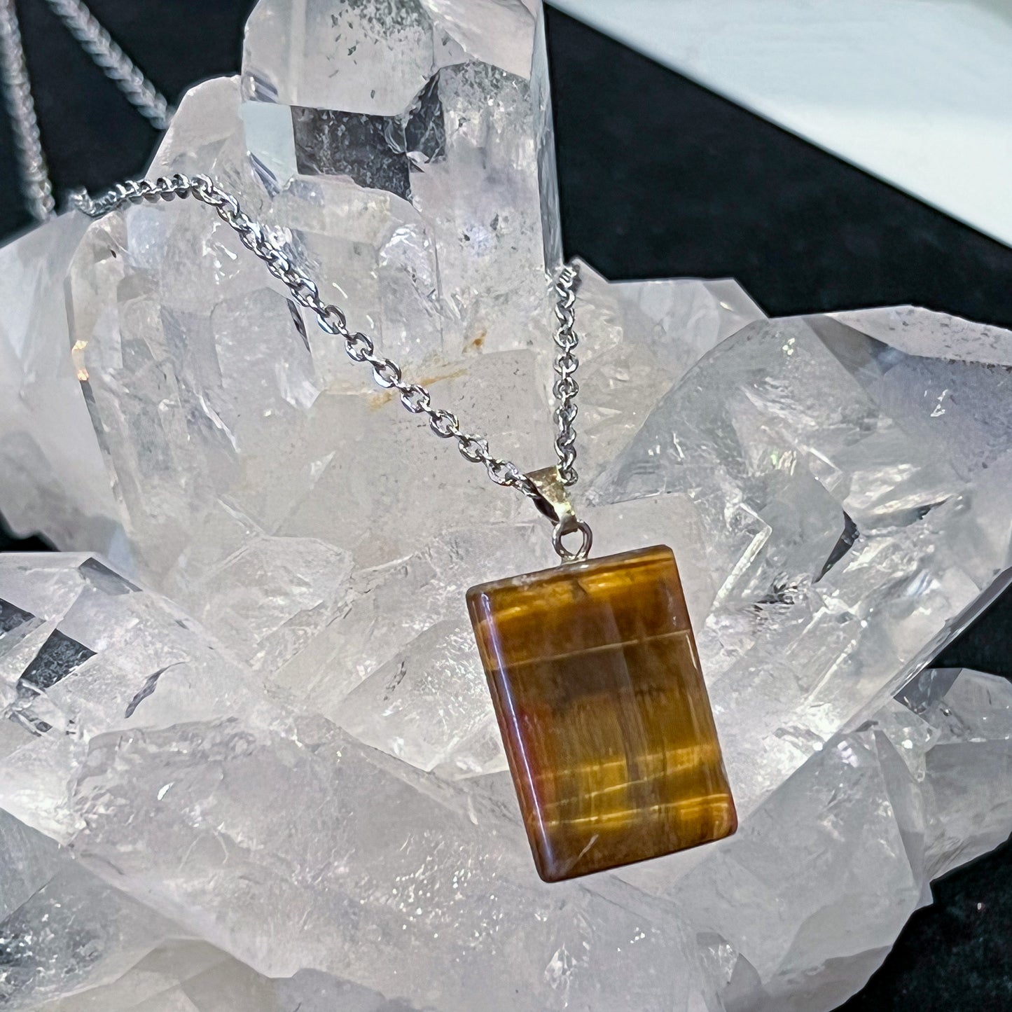 Tiger Eye Polished Necklace