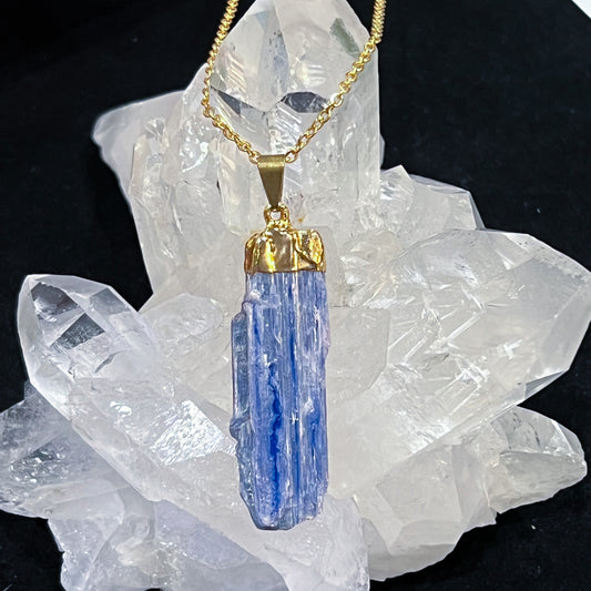 Blue Kyanite Necklace (Gold)