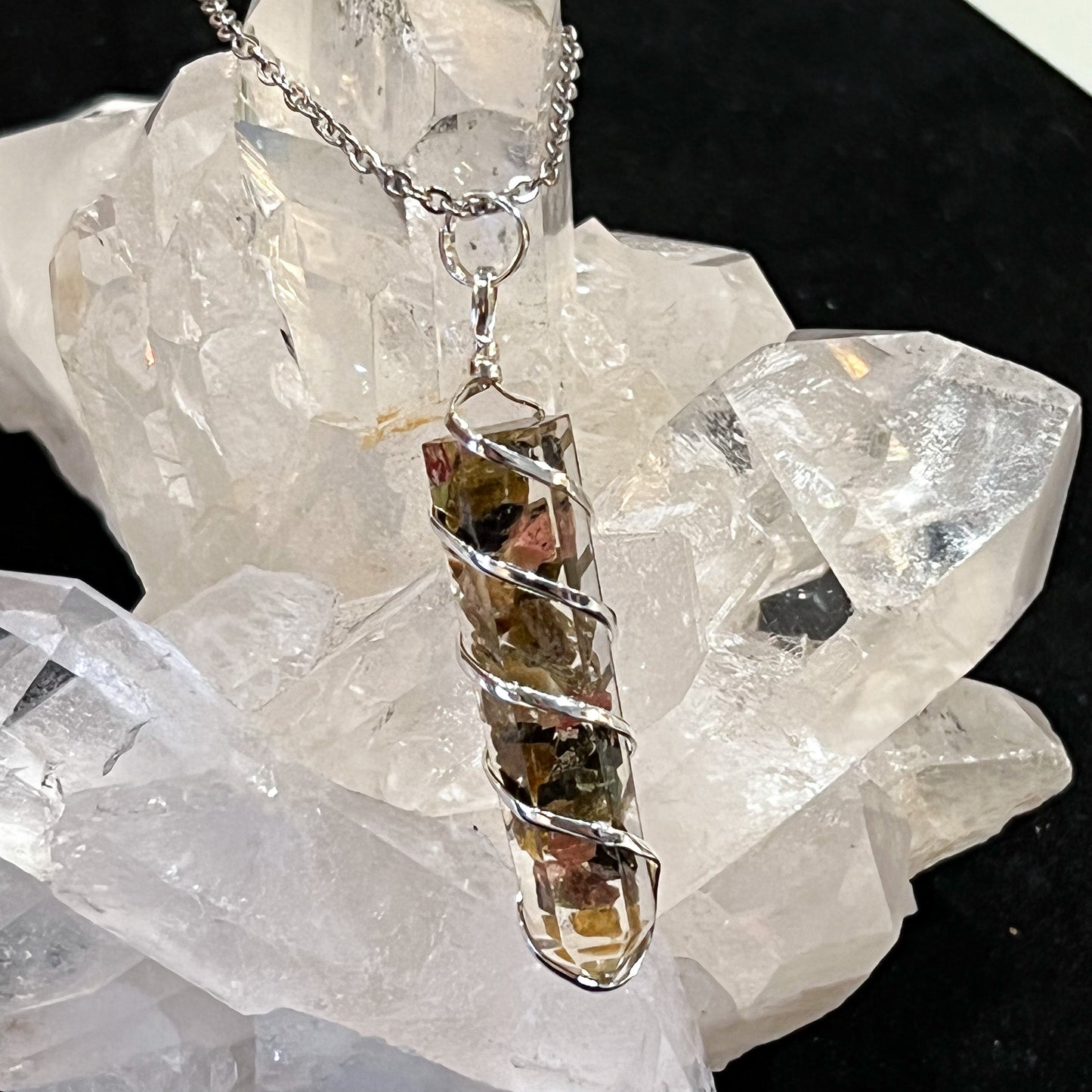 Multi-Tourmaline Orgonite Necklace