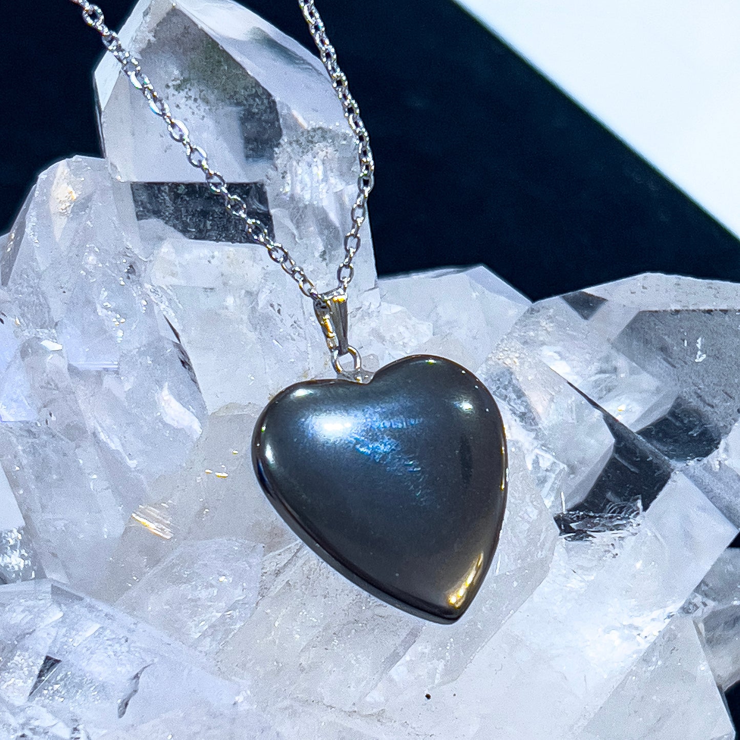 Hematite Heart Necklace