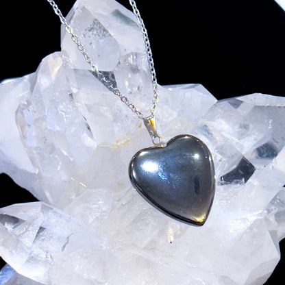 Hematite Heart Necklace