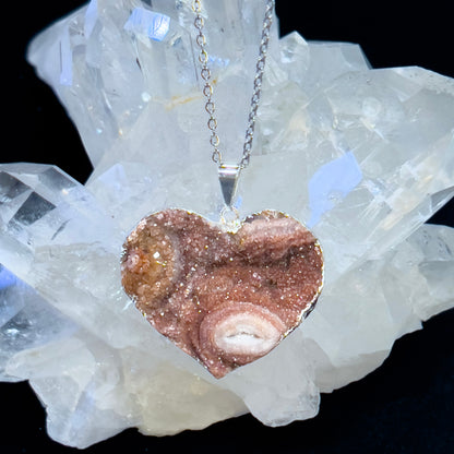 Agate Heart Necklace (#2)