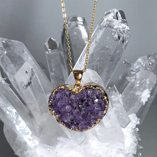 Amethyst Heart Necklace (Style 1)