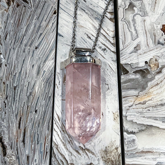 Rose Quartz A+ Quality Necklace (Style 2)