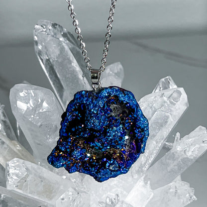 Aura Quartz Geode Necklace (Style 1)