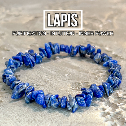 Lapis Chip Bracelet