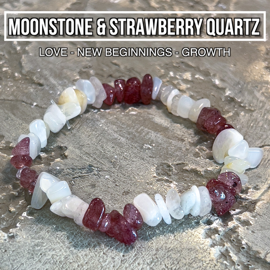 Moonstone & Strawberry Quartz