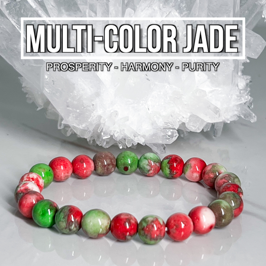 Multi-Color Jade Bracelet 8mm