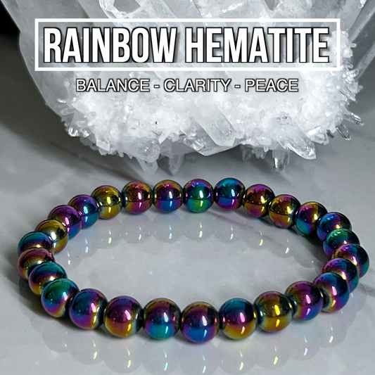 Rainbow Hematite Bracelet 8mm