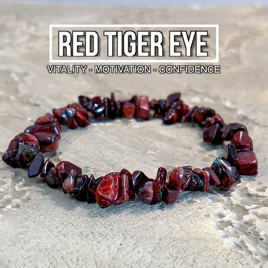 Red Tiger Eye Chip Bracelet