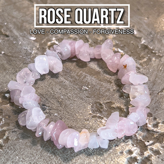 Rose Quartz Chip Bracelet